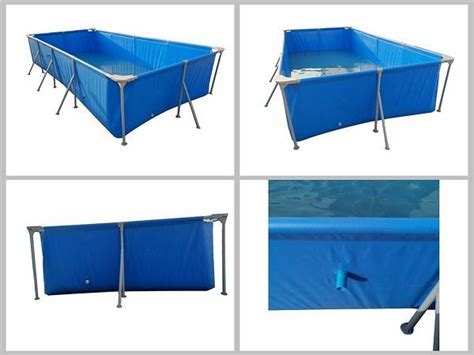 Cina Besar Pvc Inflatable Rectangular Metal Frame Di Atas Tanah Kolam