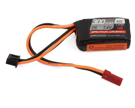 Spektrum Rc 2s 50c Lipo Battery Pack Wjst Connector 74v300mah Spmx3002s50 Amain Hobbies