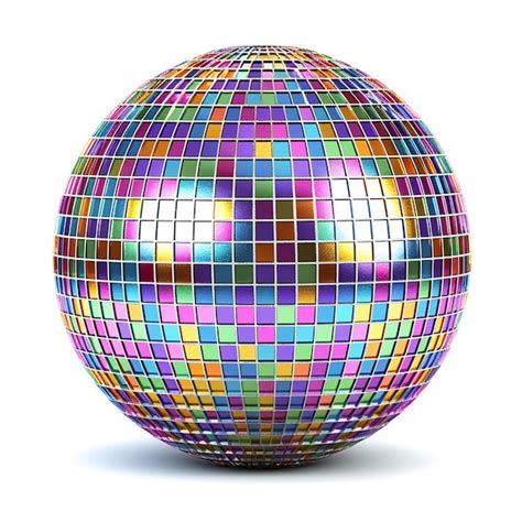 Premium Photo | Colorful disco ball isolated on white background