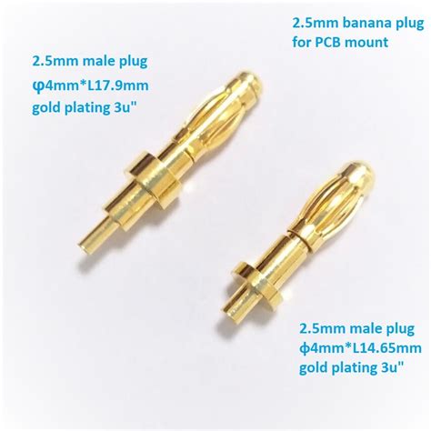 Custom Pcb Mount Mm Mm Banana Plug For Pcb Mounting Gold Plating