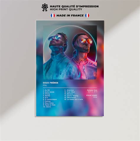 Album Poster Deux Frères De PNL, Rap Posters, Album Cover, Album Wall ...