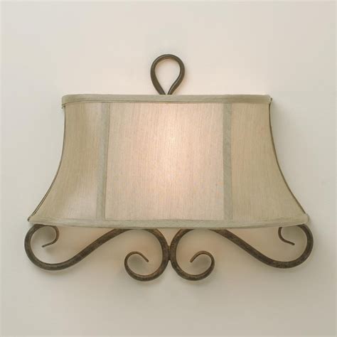 Half Shade Iron Scroll Sconce - Lamp Shades - by Shades of Light