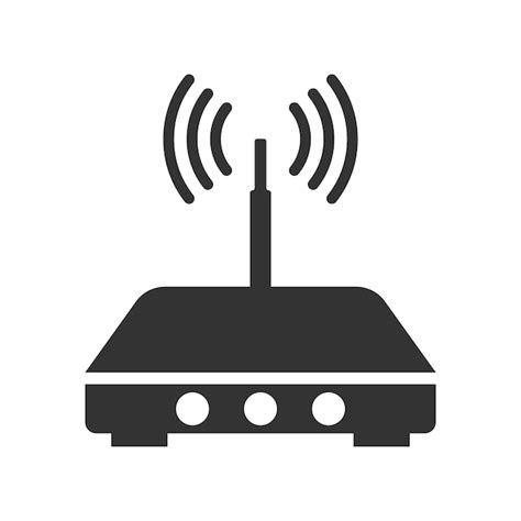 El Icono Del Enrutador Wi Fi Vector Premium