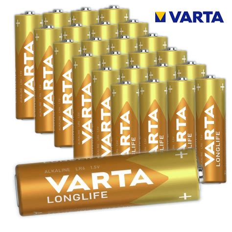 Zestaw 24x Bateria AA VARTA Longlife Alkaliczna LR6 R6 Baterie Paluszki