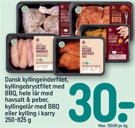 Dansk Kyllingeinderfilet Kyllingebrystfilet Med Bbq Hele L R Med