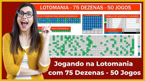 Como Ganhar Na Lotomania Jogando 75 Dezenas Em 50 Jogos Sem Fixas