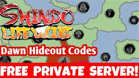 All Shindo Life Dawn Hideout Private Server Codes L Shindo Dawn