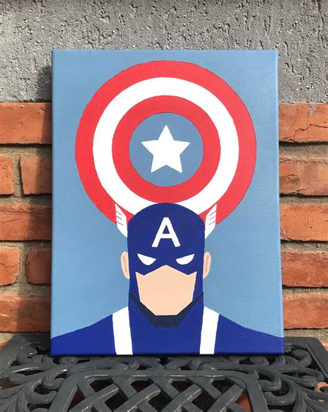 Captain America Canvas Painting Canvas Ideas Canvas Art Painting