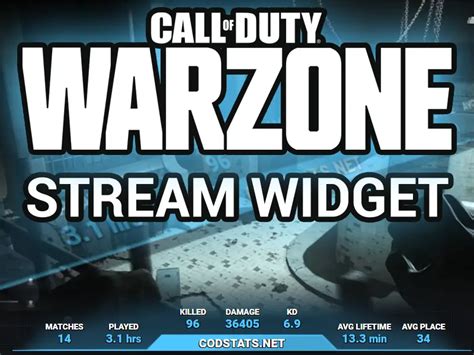 Obs Stream Overlay For Twitch And Mixer Warzone Stats Tracker