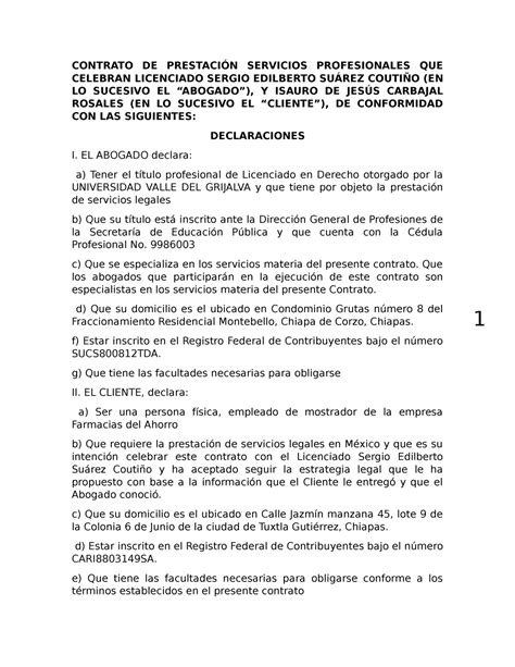 Contrato Prestacion De Servicios