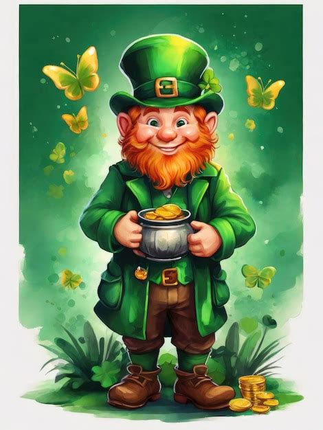 Diseño de dibujos animados de la ilustración irlandesa de San Patricio