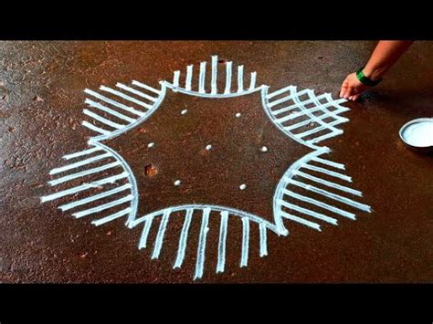 Margazhi Madham Simple Padi Kolam 5 3 Dhanurmasam Muggulu New Year