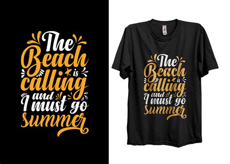 Summer Beach Typography T Shirt Design On Behance