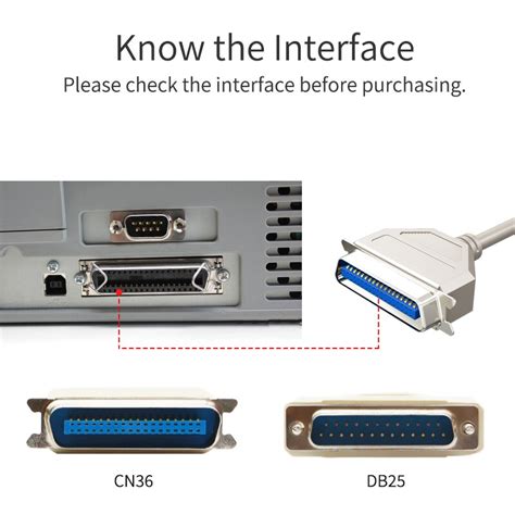 Db25 To Cn36 Parallel Lpt Print Connector Db 25 Pin Male To 36 Female Ieee1284 Printer Cable