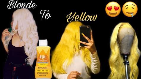 How To Dye Your Blonde Synthetic Wig Yellow💛 Youtube