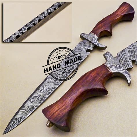 Hand Forged Damascus Bowie Knife Custom Handmade Damascus Steel