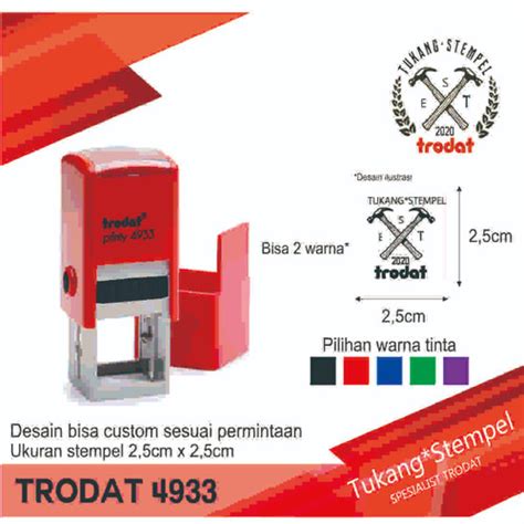 Jual Trodat Stempel Custom Kotak Persegi Ukuran X Cm Kota