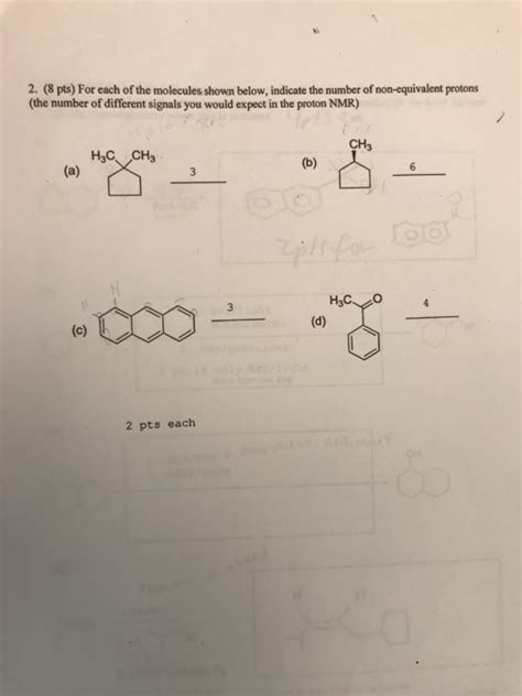 Solved Pts For Each Of The Molecules Shown Below Chegg