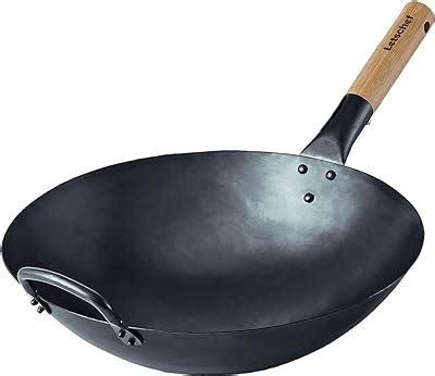 Amazon YOSUKATA Carbon Steel Wok Pan 14 Woks And Stir Fry Pans