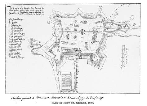 Plan of Fort St. George (Illustration) - World History Encyclopedia