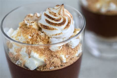 Chocolate Custard Smores Cups Chocolate Custard Smores