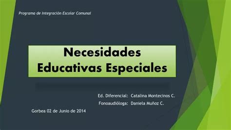 PPT Necesidades Educativas Especiales PowerPoint Presentation Free