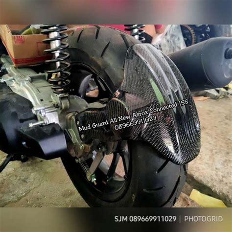 Promo Mud Guard Carbon Kevlar Motor Yamaha All New Aerox Diskon