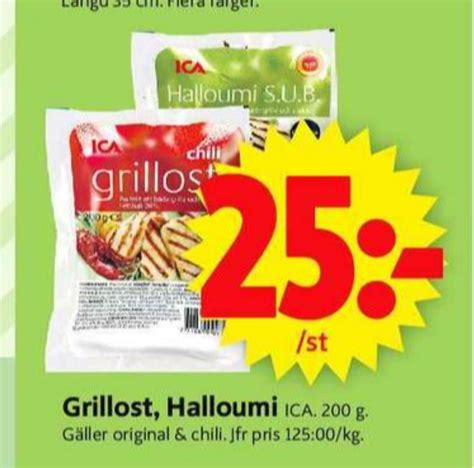 Ica Grillost Ica Supermarket Januari