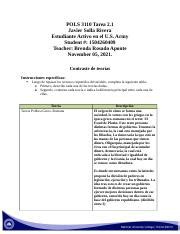 Javier Solla Rivera POLS 3110 Tarea 2 1 Docx POLS 3110 Tarea 2 1