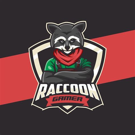 Création De Logo Esport Mascotte Personnage Gamer Raton Laveur