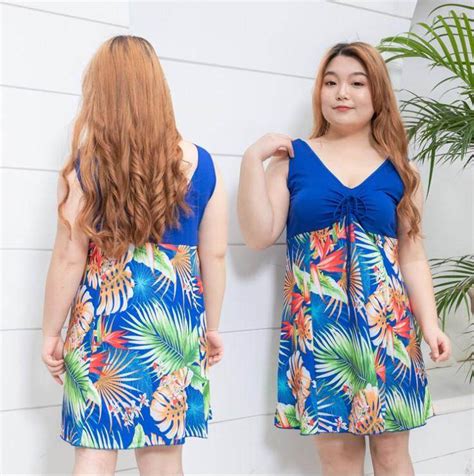 Big Size ชุดว่ายน้ำคนอ้วนวันพีซกระโปรงกางเกง 5xl Alleasyshops Thaipick