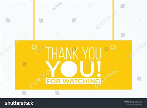 Thank You Watching Template Stock Vector (Royalty Free) 2231573429 ...