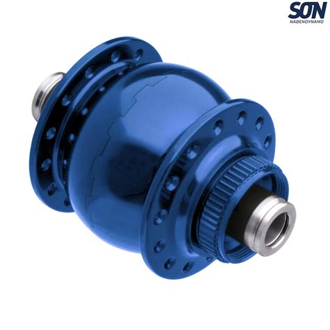 Son Centre Lock Disc Dynamo Front Hub Blue