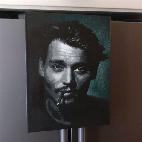 Johnny Depp A3 9 layer : stencils