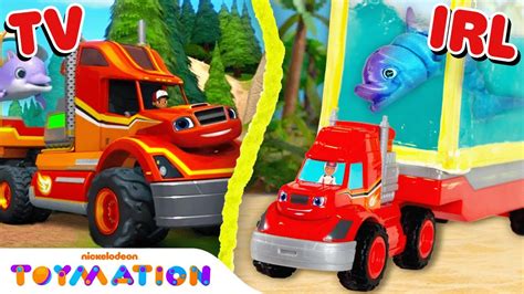 Big Rig Blaze Brings A Dolphin Home Blaze And The Monster Machines