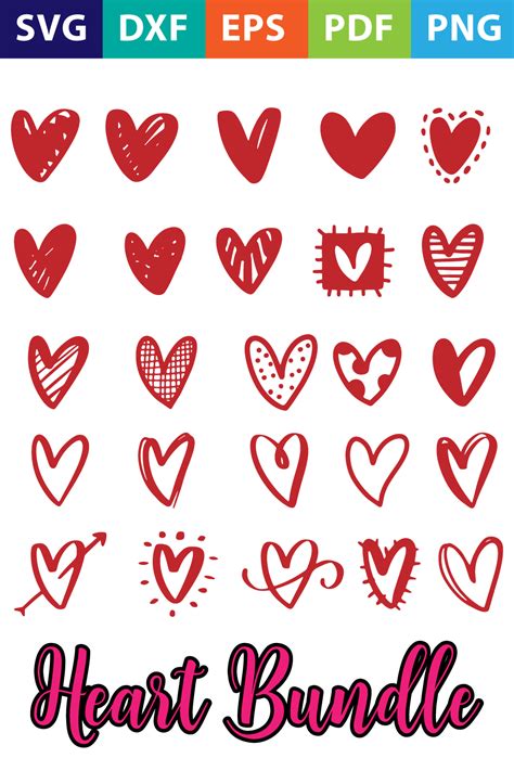 Heart Bundle Svg Heart Doodle Heart Hands Drawing How To Draw Hands