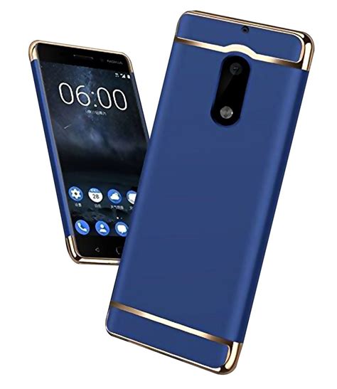 Nokia 6 Shock Proof Case Avzax Blue Plain Back Covers Online At Low