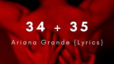 Ariana Grande - 34+35 (Lyrics) - YouTube