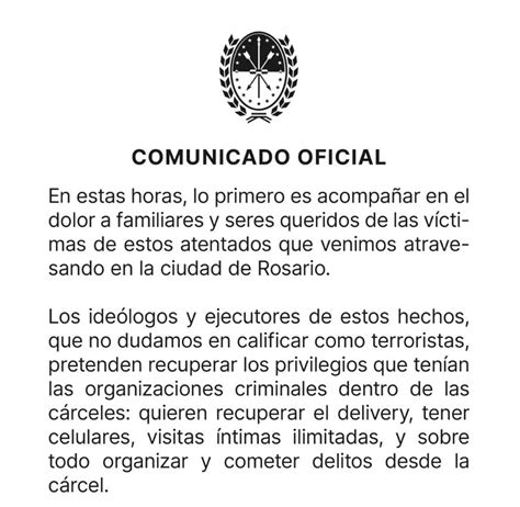 El Faro El Gobierno Constituyó Un Comité De Crisis Para Intervenir En Rosario Contra El