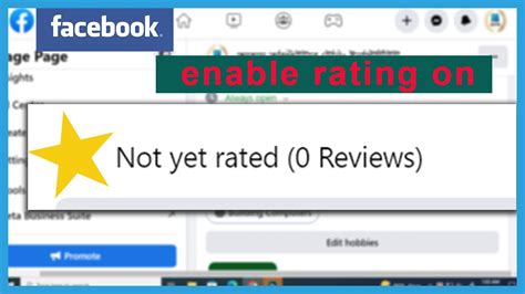 How To Enable Rating On Facebook Page Not Yet Rated 0 Reviews Show OR