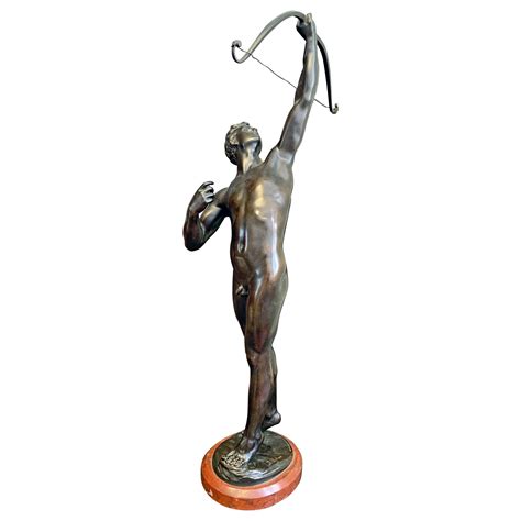 Archer Remarkable Nude Male Bronze Sculpture By Uphues At Stdibs