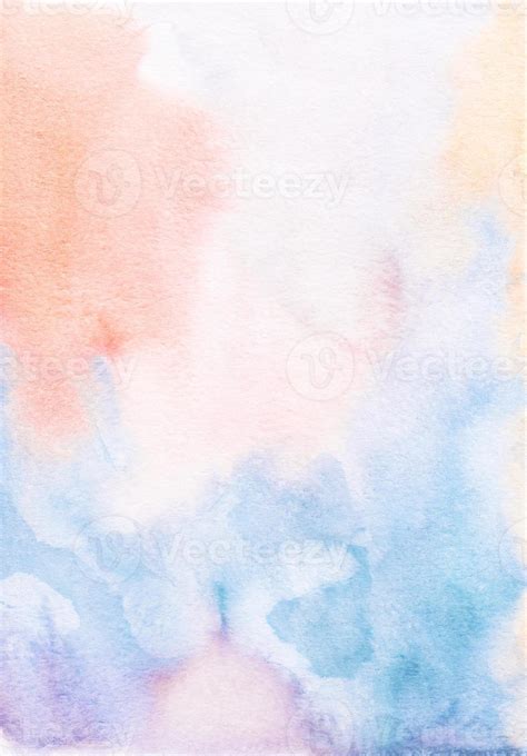 Abstract pastel red, orange and blue watercolor background texture ...