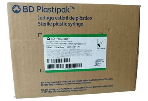 Jeringa Ml G X Mm Bd Plastipak Caja Jeringa Verde