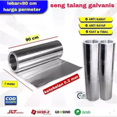 Jual Seng Talang Air Galvanis 90 X 100 Cm Seng Meteran Serbaguna Kuat