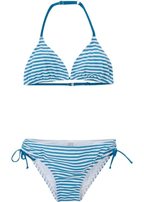 Sch Ner Bikini Mit Streifenmuster Aus Nachhaltiger Badeware