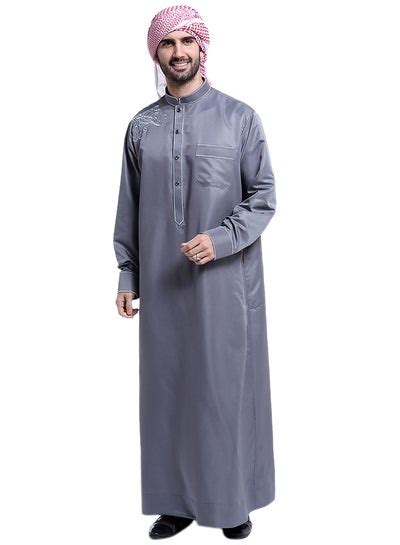 Mandarin Neck Arabi Kandora Grey Price In Uae Noon Uae Kanbkam