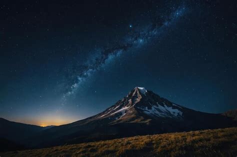 Premium Photo Imagine A Starry Night Sky Above A Silent Mountain