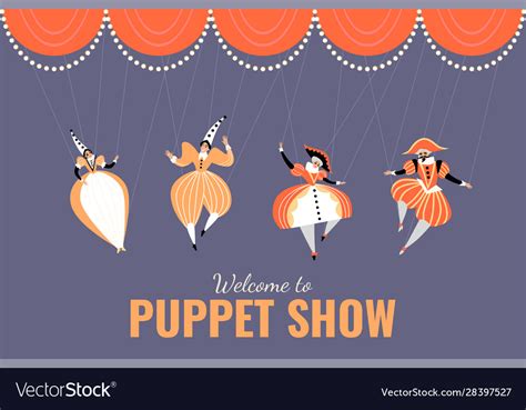 A Performance In Puppet Show Royalty Free Vector Image