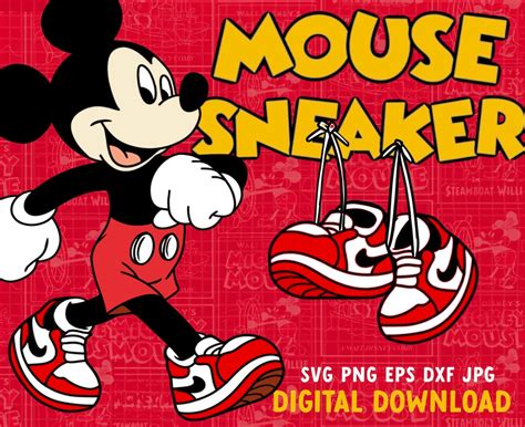 Mouse Sneaker Svg Mickey Cut File Cricut And Silhouette Layered