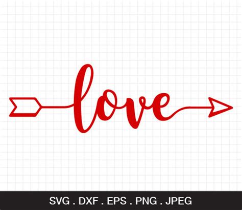 Love Arrow Svg Love Valentine Svg Valentines Day Svg Svg Eps  Png